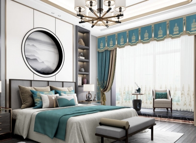 Style: New Chinese style  Suitable for living room/bedroom