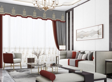Suit style: New Chinese style    Suitable space: bedroom/living room